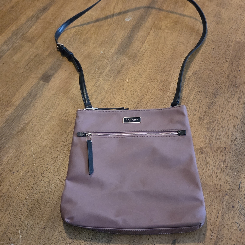 Kate Spade Mauve and Black Crossbody Bag